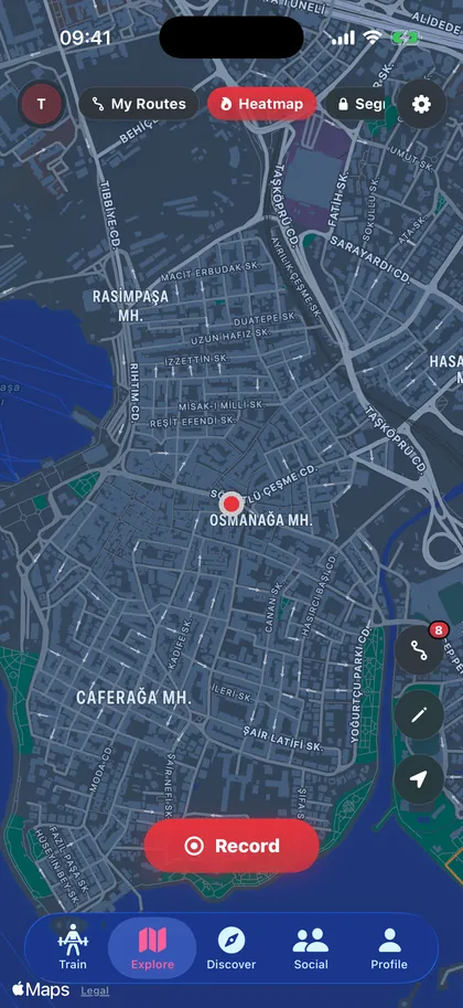 Explore map with heatmap